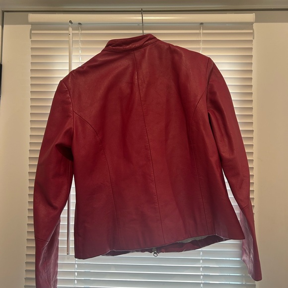 Women's Pink Leather Jacket - Picture 2 of 2